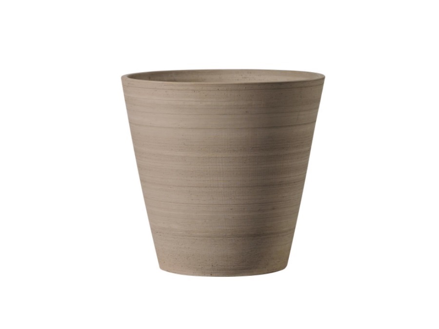 DEROMA PRIMITIVO GRAFITE VASO CONICO IN TERRACOTTA