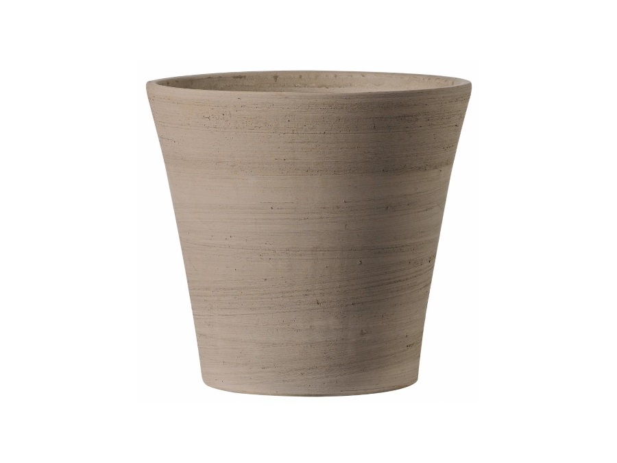 DEROMA PRIMITIVO VASO CONO IN TERRACOTTA GRAFITE, Ø 36 CM