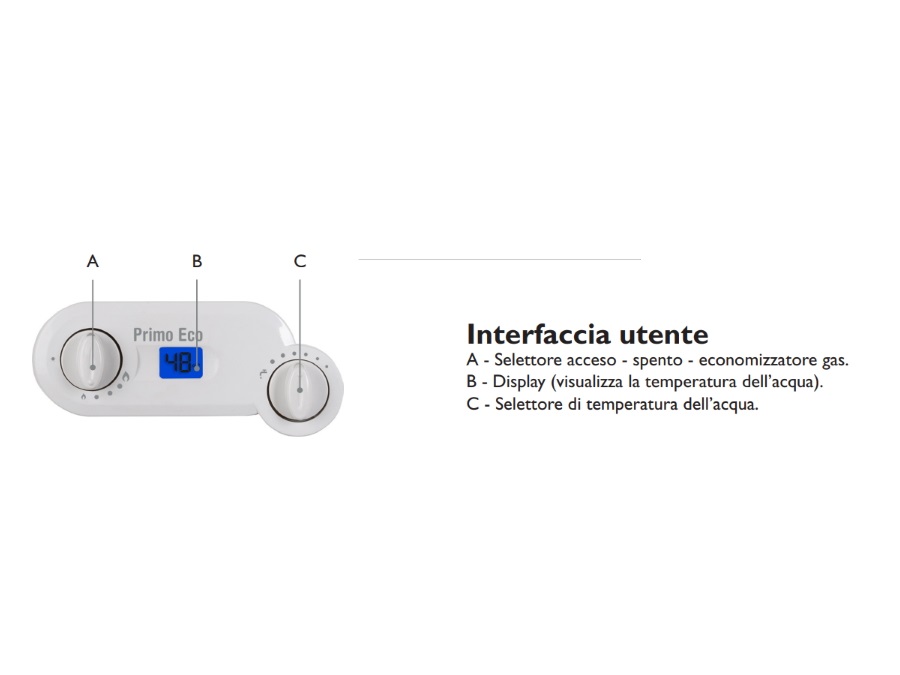 INNOVITA S.R.L. Primo Eco 11 ic D, Scaldabagno a gas a camera aperta, accensione ionizzata