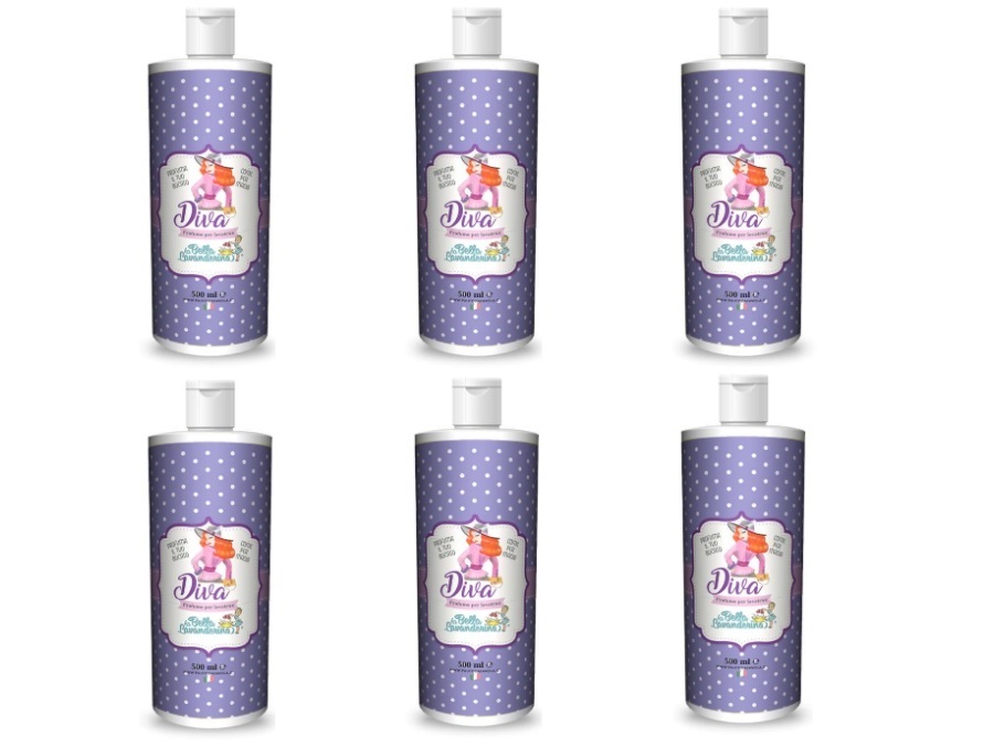 LA BELLA LAVANDERINA Profumo bucato diva 500 ml, confezione 6 flaconi