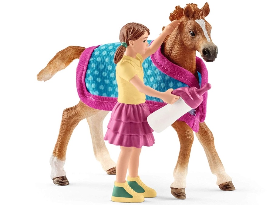 SCHLEICH puledro con coperta