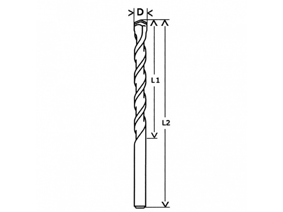 ALFRED DORLATTI Punta elicoidale per muratura "concrete drills", serie standard