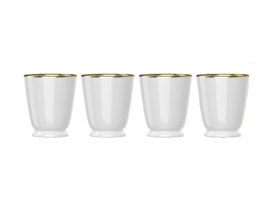 BIALETTI INDUSTRIE Pure gold, 4 bicchierini