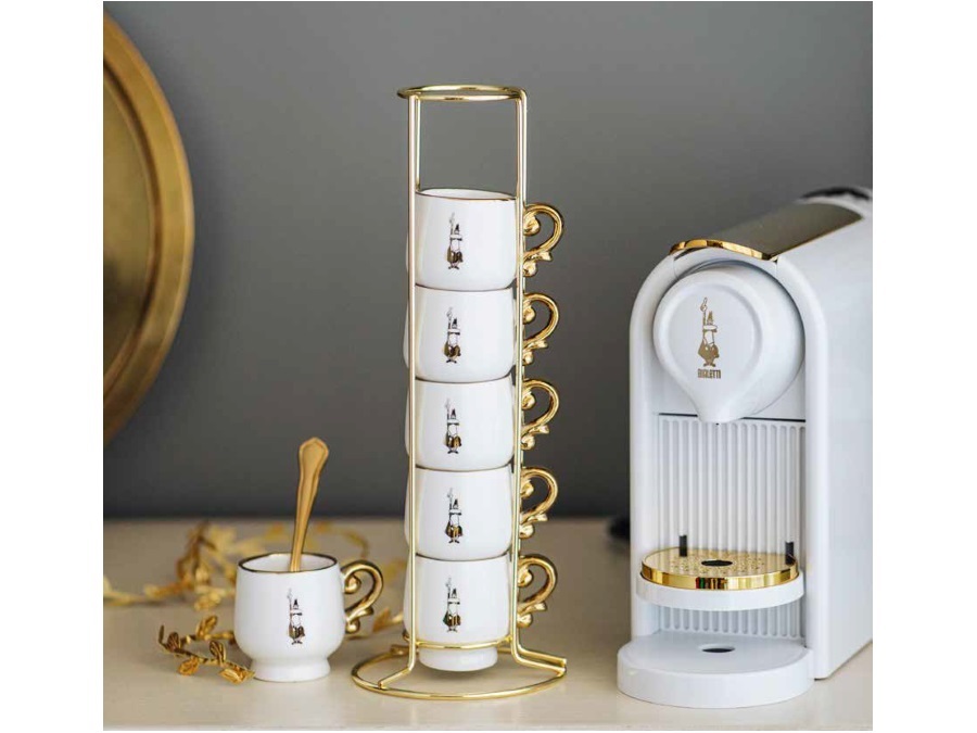 BIALETTI INDUSTRIE Pure gold, 6 tazzine impilabili