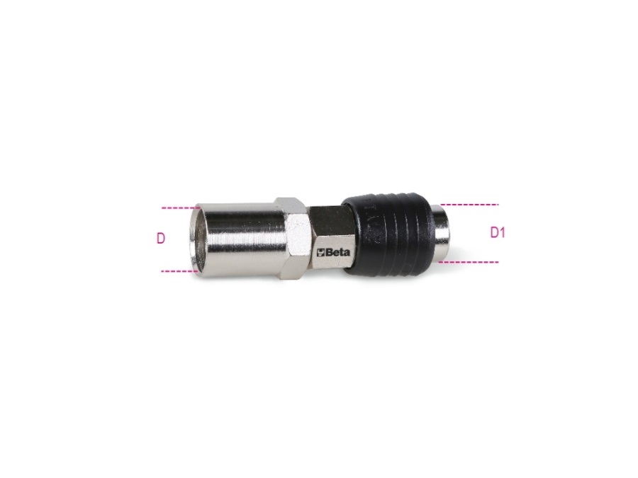 BETA UTENSILI Raccordo universale a sfera con mascherina portagomma - MISURA D1xD(8x17mm)