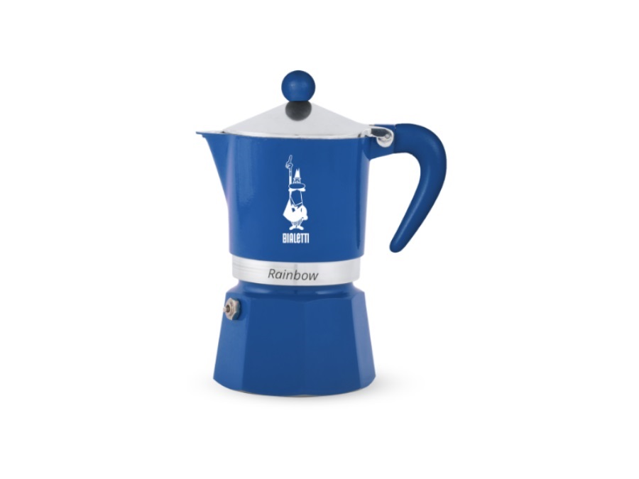 BIALETTI INDUSTRIE Rainbow, moka 3 tazze blu