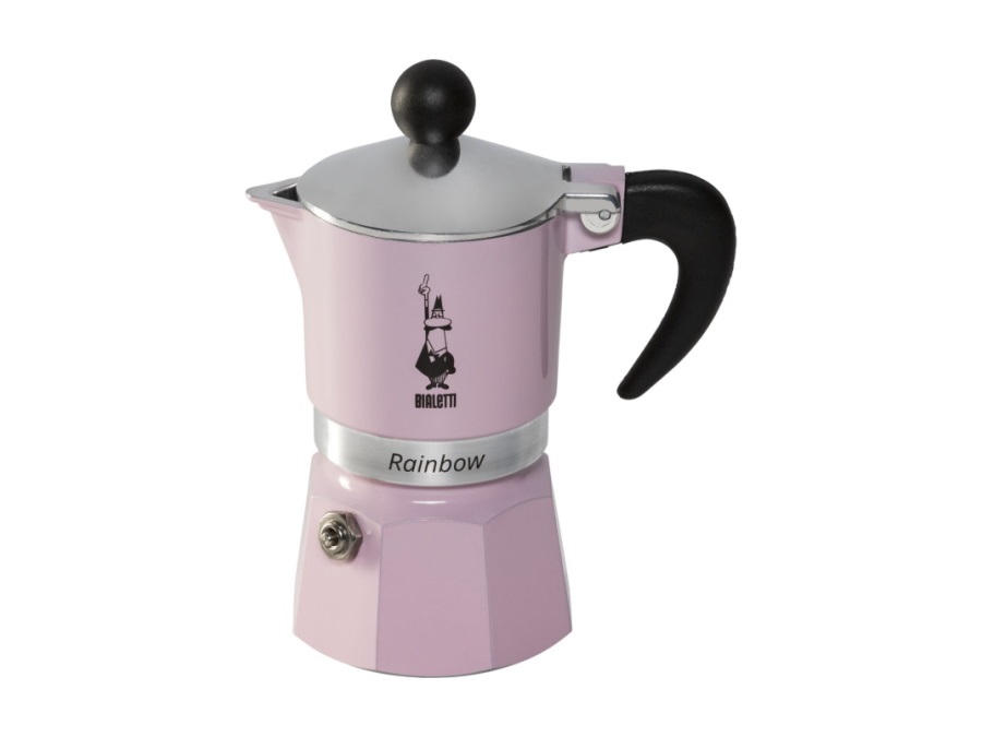 BIALETTI INDUSTRIE Rainbow, moka 3 tazze rosa
