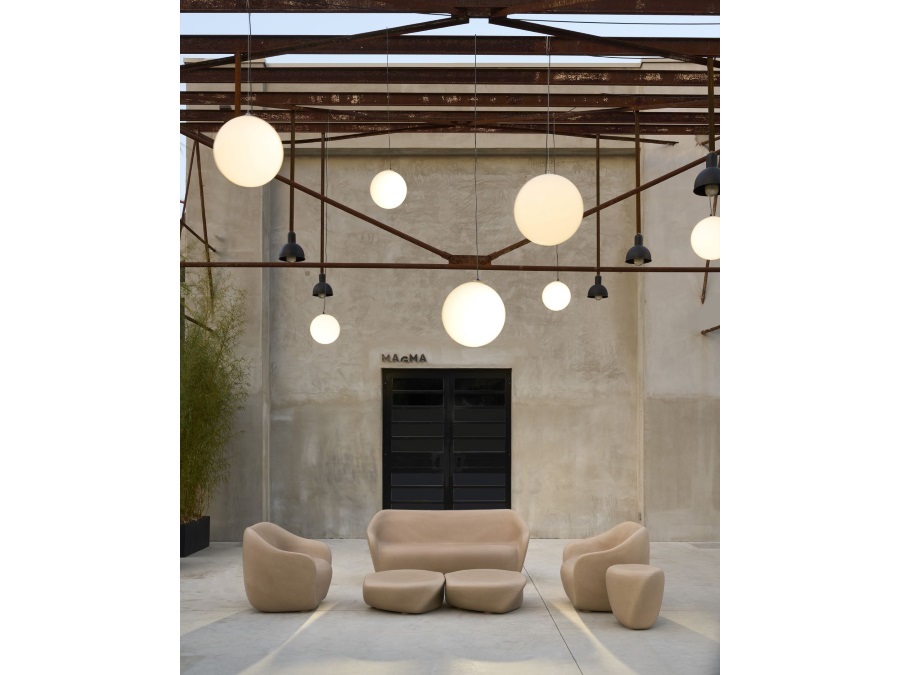 SLIDE Reborn, tavolino 70x75 almond beige