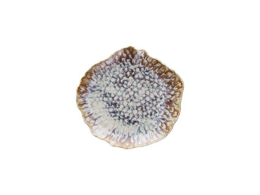 TOGNANA Reef, piatto piano Marine in porcellana - 29x28 cm