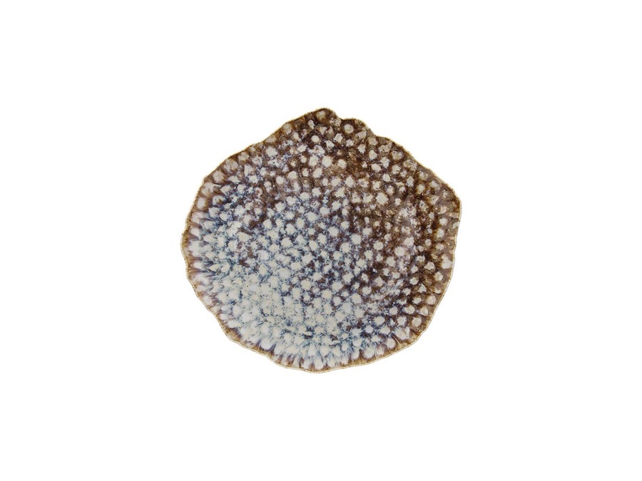 TOGNANA Reef, piatto piano Marine in porcellana - 32x30 cm