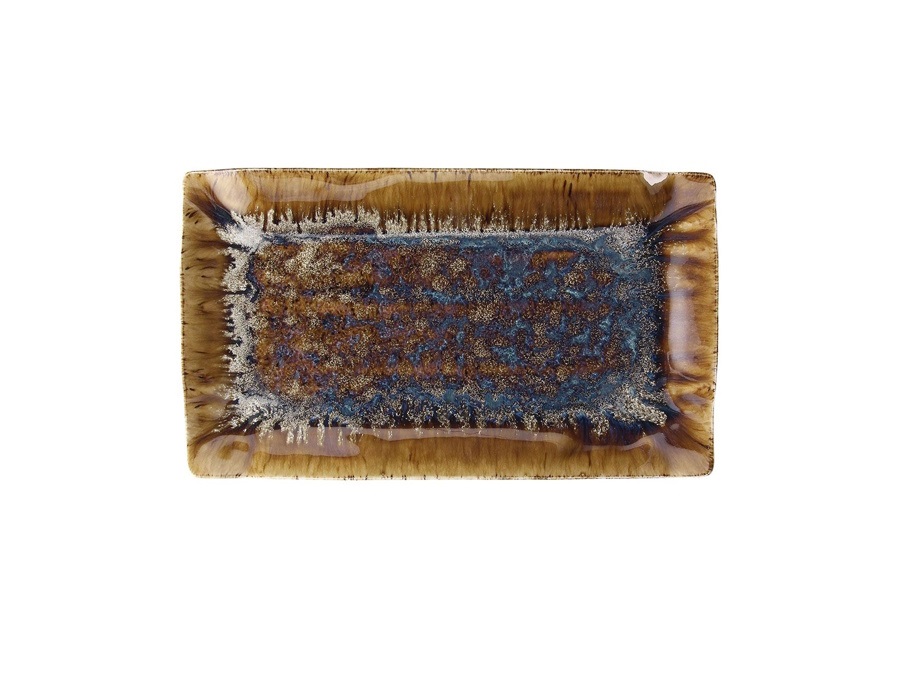 TOGNANA Reef, piatto rettangolare Oyster in porcellana - 35x20 cm