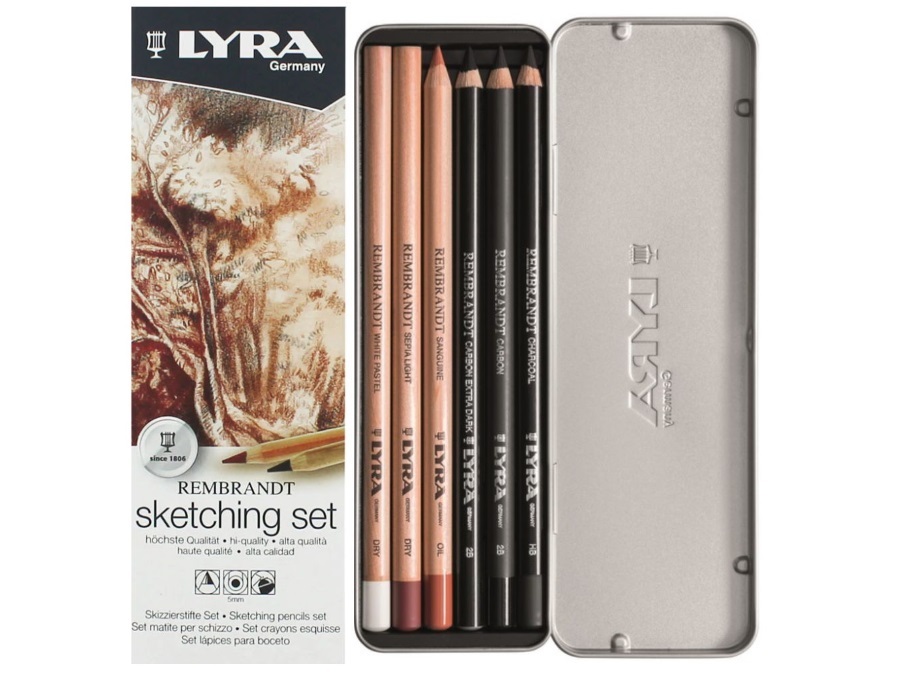 FILA REMBRANDT SKETCHING, SCATOLA METALLICA SET 6 PEZZI