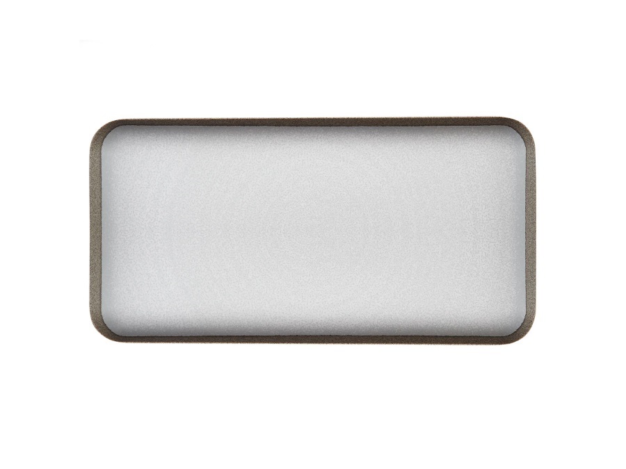 EMPORIO ZANI Rena bianca, vassoio rettangolare grande 38 x 19 x 1.7 cm