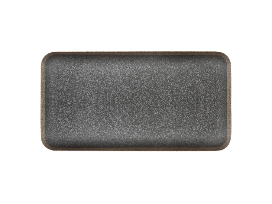 EMPORIO ZANI Rena nera, vassoio rettangolare grande 38 x 19 x 1.7 cm