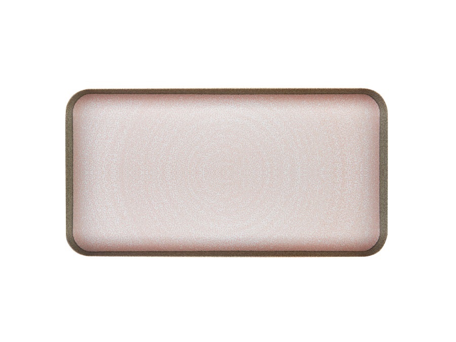 EMPORIO ZANI Rena rosa, vassoio rettangolare grande 38 x 19 x 1.7 cm