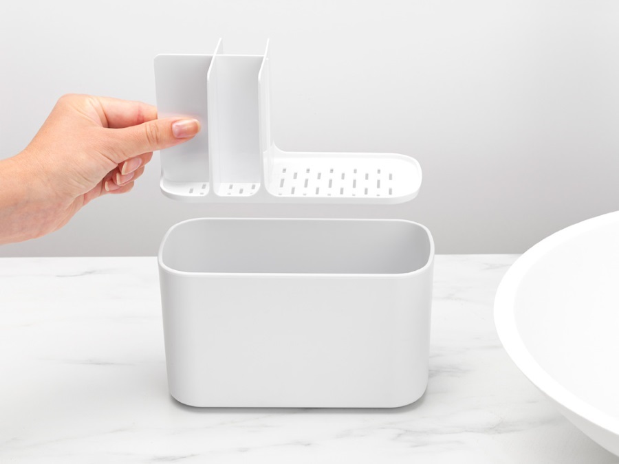 BRABANTIA Renew, organizer da bagno bianco