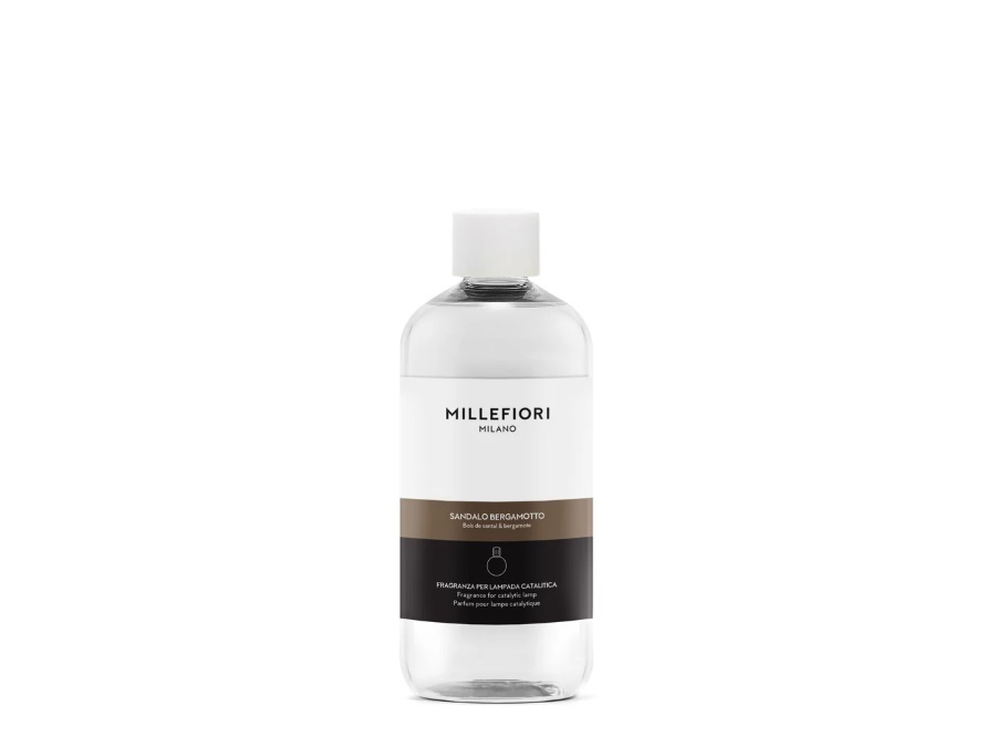 MILLEFIORI Ricarica per lampada catalitica 500 ml, sandalo bergamotto