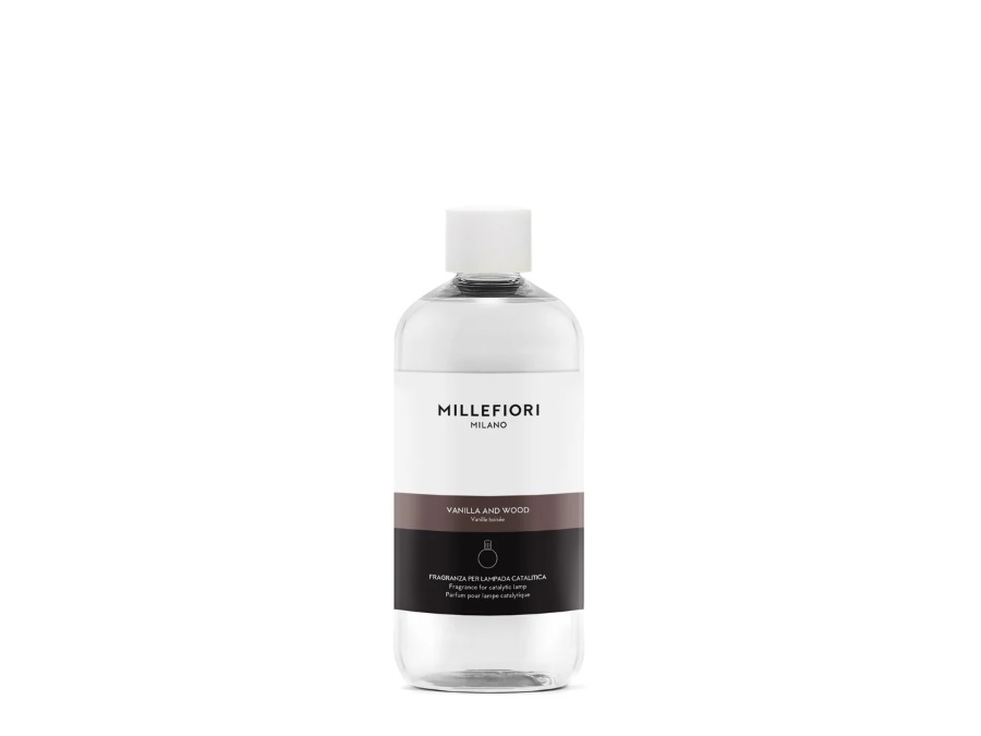 MILLEFIORI Ricarica per lampada catalitica 500 ml, vanilla & wood