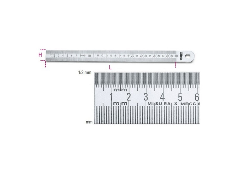 BETA UTENSILI RIGHE SEMIRIGIDE GRADUATE IN ACCIAIO INOSSIDABILE - ART. 1683
