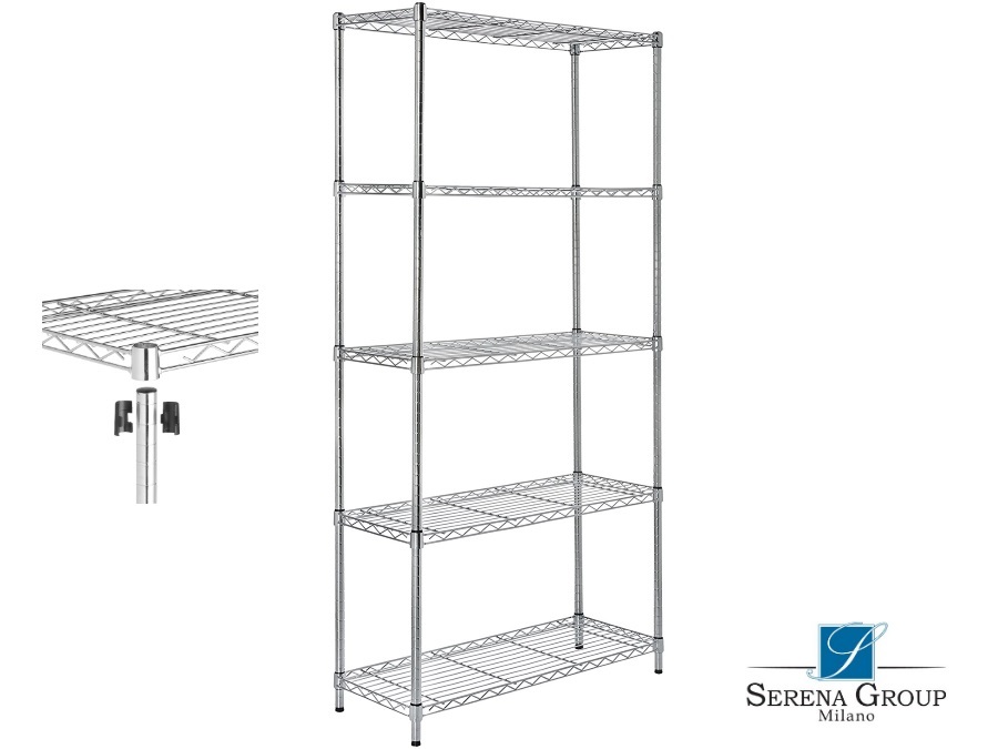 Serena group s.r.l. ripiano cromato completo di guancette di