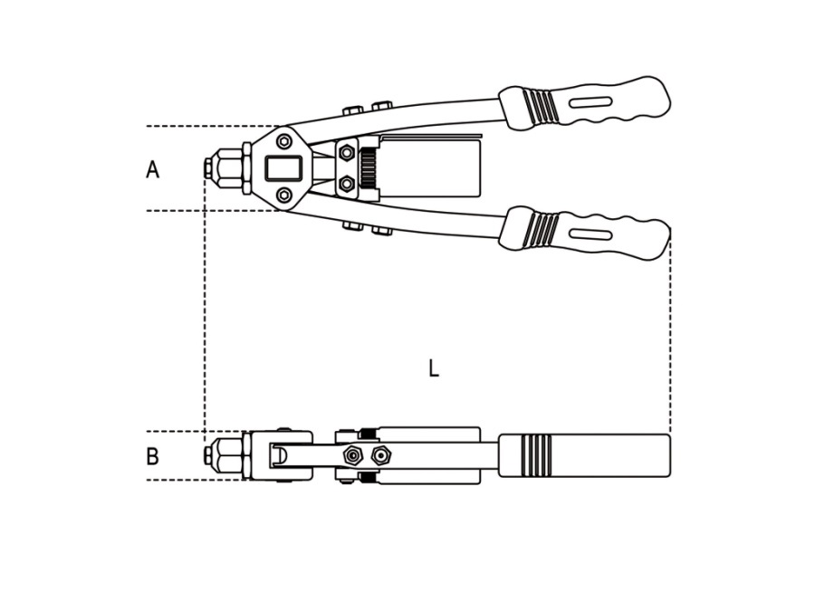 BETA UTENSILI Rivettatrice di potenza compatta con serbatoio porta-steli con 5 testine intercambiabili