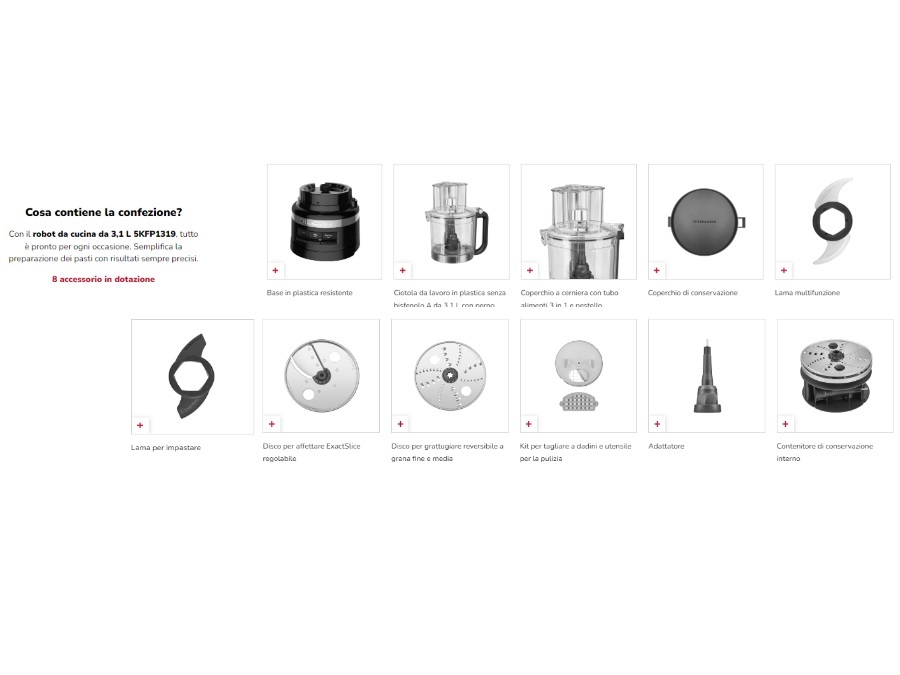 KITCHENAID ROBOT DA CUCINA 3,1 L, ROSSO IMPERIALE