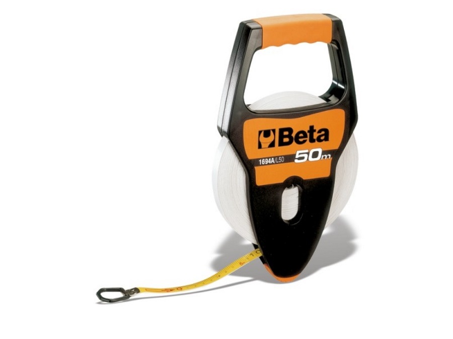 BETA UTENSILI Rotella metrica con impugnatura cassa in ABS antiurto nastro in fibra di vetro ricoperto in PVC, 1694A/L