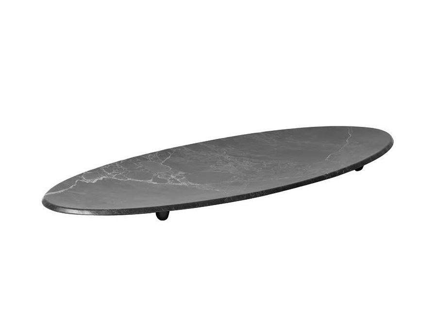TABLE TOP PORCELLANE SAS Royal Black, vassoio melamina ovale 65x26x3 cm
