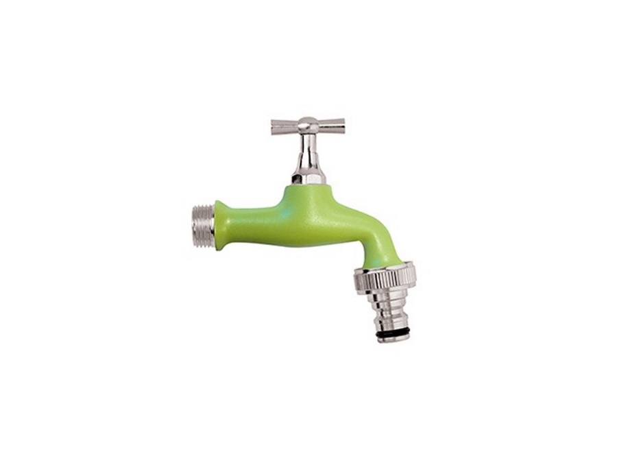 AQUAPOINT Rubinetto in ottone cromato verniciato, innesto rapido, verde