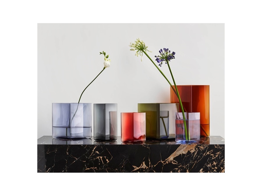 IITTALA Ruutu, vaso mirtillo rosso in vetro 115x140 mm