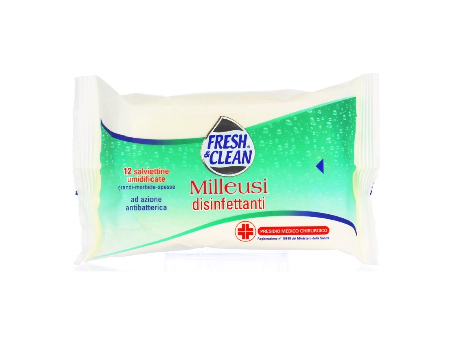 FRESH & CLEAN Salviette disinfettanti busta 12 pz