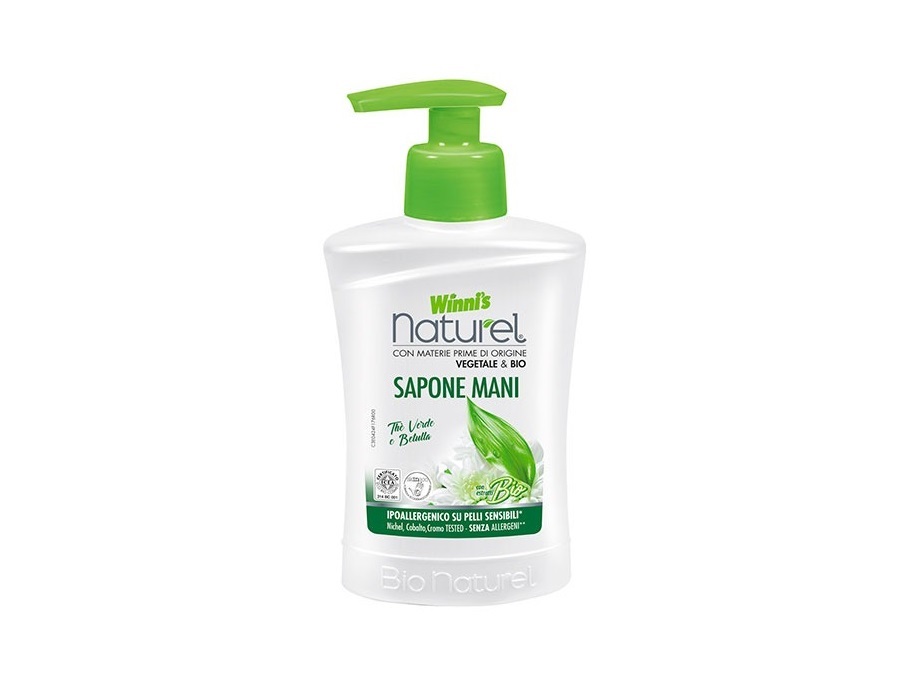 WINNI'S Sapone Mani Thè Verde e Betulla, 250 ml