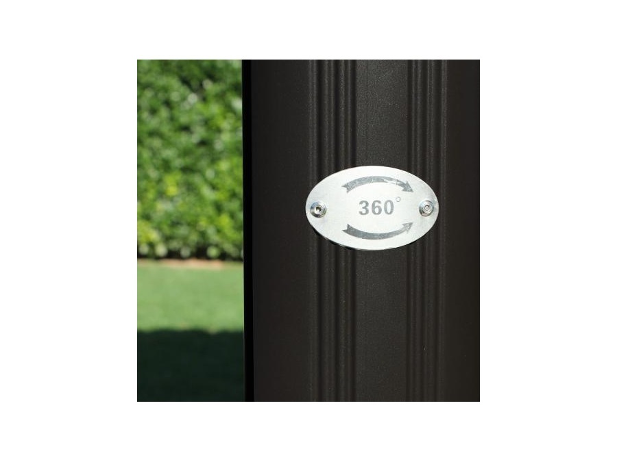 MAGAZZINI COSMA S.P.A. Saturno, OMBRELLONE NERO P/L 3 X 3 TELO ECRU