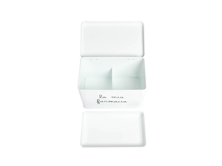SIMPLE DAY LIVING & LIFESTYLE Scatola in acciaio verniciato La mia farmacia - 32x19x20 cm