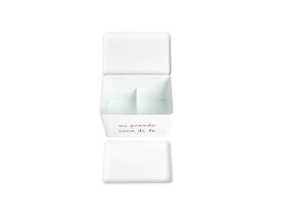 SIMPLE DAY LIVING & LIFESTYLE Scatola in acciaio verniciato Mi prendo cura di te - 22x16x16 cm
