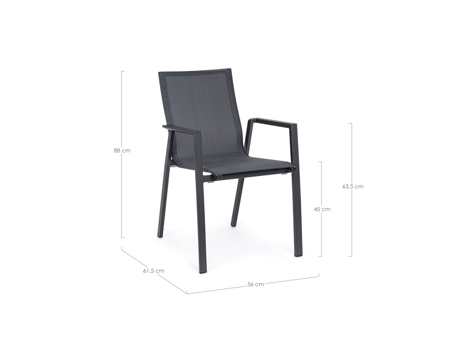 BIZZOTTO SEDIA C-BR KRION ANTRACITE JX55