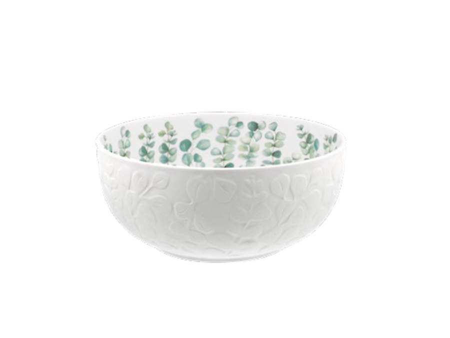 LA PORCELLANA BIANCA Sempreverde, insalatiera rilievo - Ø 23 cm