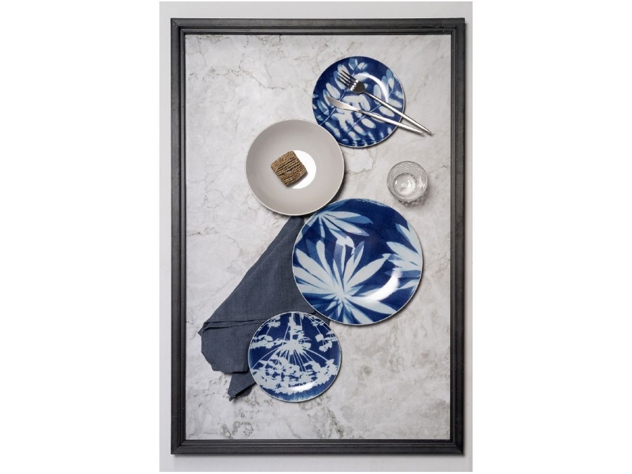 VILLA D'ESTE HOME TIVOLI Sensation Blue, Servizio tavola 18 pezzi in porcellana, 6 posti tavola diversi