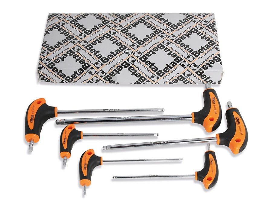 BETA UTENSILI Serie 6 chiavi MASCHIO ESAGONALI CON IMPUGNATURA A T - BW 96TBP