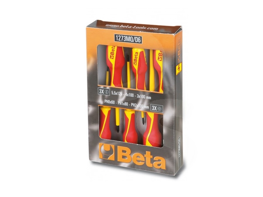 BETA UTENSILI SERIE 6 GIRAVITI ISOLATI 1273MQ/D6