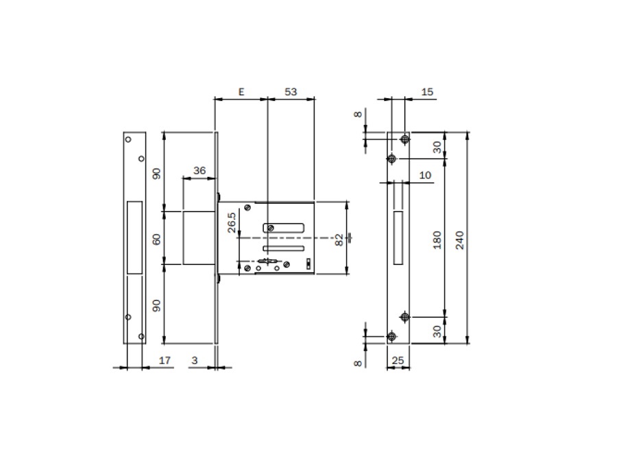 ISEO SERRATURE SERRATURE PER INFERRIATE E PORTE IN FERRO COD. 661604N.K