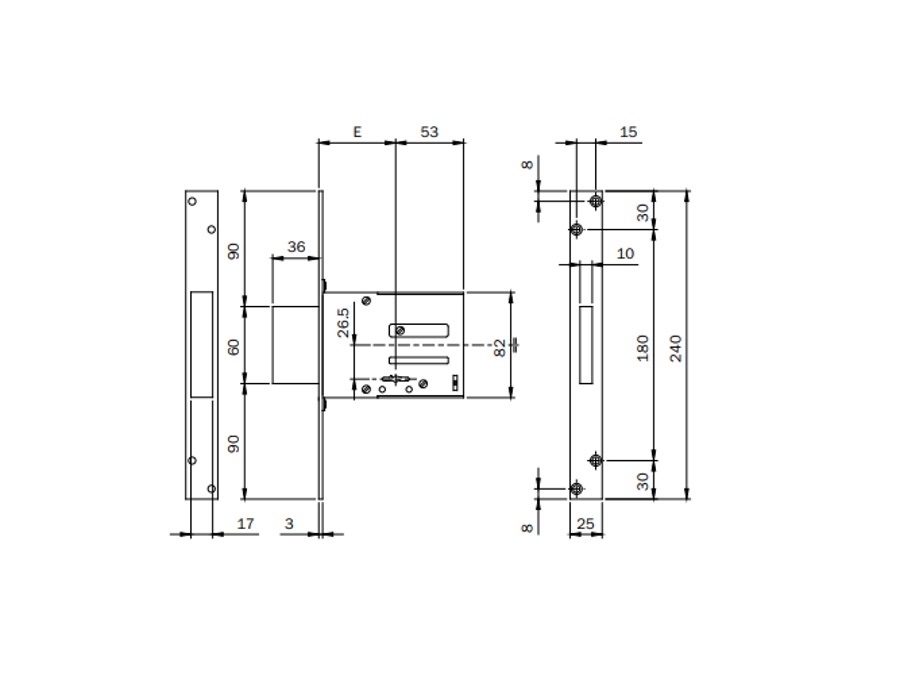 ISEO SERRATURE SERRATURE PER INFERRIATE E PORTE IN FERRO COD. 661704N.K