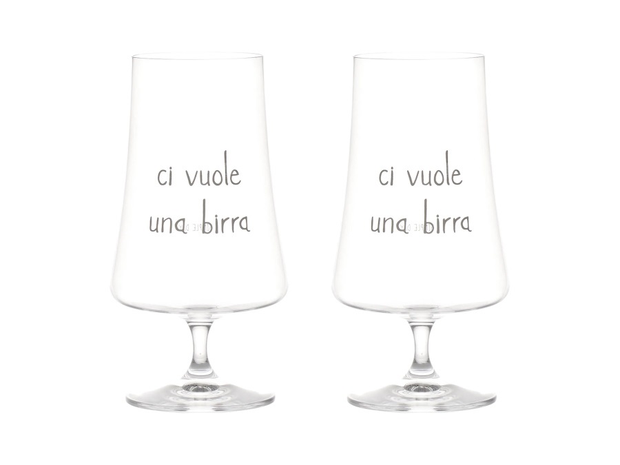 SIMPLE DAY LIVING & LIFESTYLE Set 2 Bicchieri birra Ci vuole una birra - 55cl