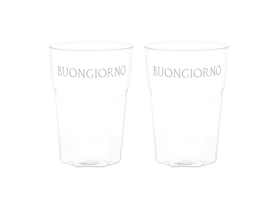 SIMPLE DAY LIVING & LIFESTYLE Set 2 Bicchieri decoro Buongiorno, 45 cl