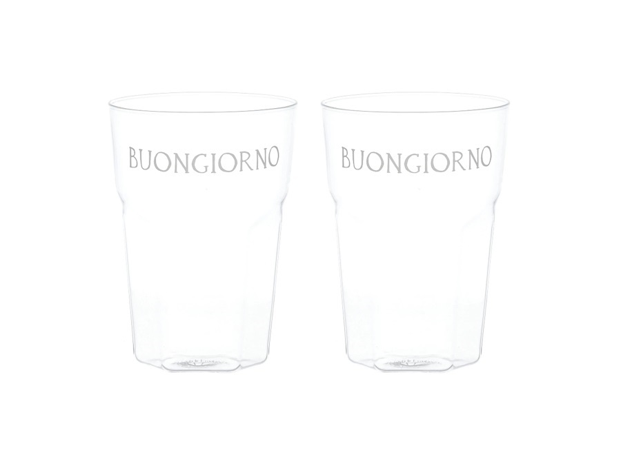 SIMPLE DAY LIVING & LIFESTYLE Set 2 Bicchieri decoro Buongiorno, 45 cl