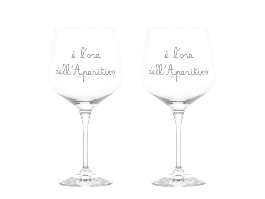 SIMPLE DAY LIVING & LIFESTYLE Set 2 calici cocktail E' l'ora dell'aperitivo, 82cl