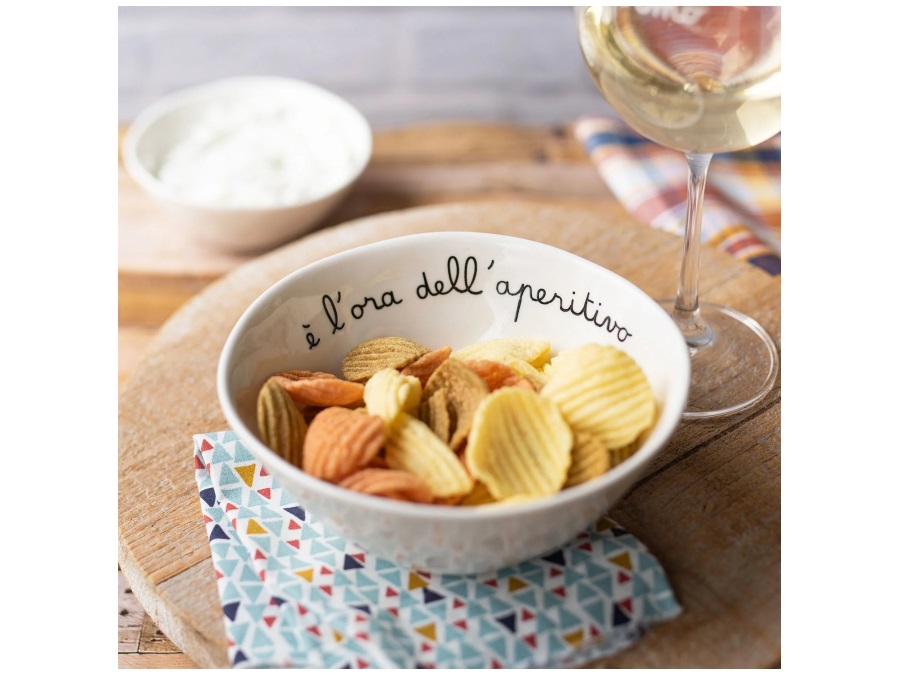 SIMPLE DAY LIVING & LIFESTYLE Set 2 Coppette in gres E' l'ora dell'aperitivo Ø12 cm