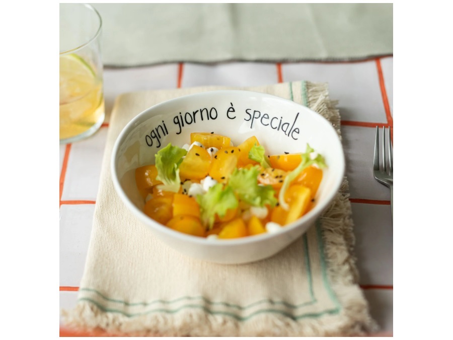 SIMPLE DAY LIVING & LIFESTYLE Set 2 Coppette in gres Ogni giorno è speciale Ø15 cm