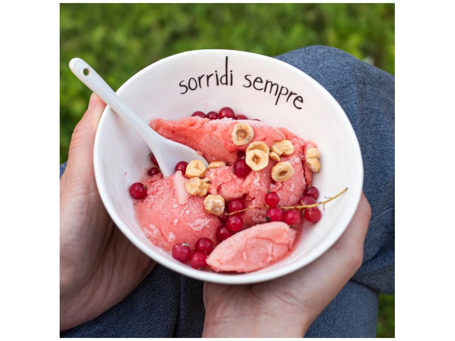 SIMPLE DAY LIVING & LIFESTYLE Set 2 Coppette in gres Sorridi sempre Ø15 cm