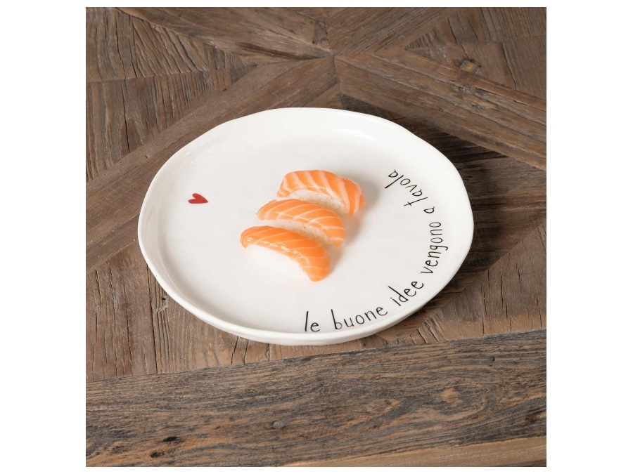 SIMPLE DAY LIVING & LIFESTYLE Set 2 Piatti piani Le buone idee vengono a tavola, Ø 27 cm